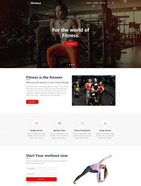 运动健身减肥健身馆网站模板